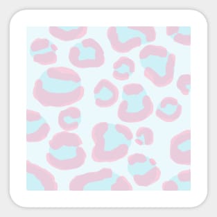 Pastel Pink and Blue Cheetah Print Sticker